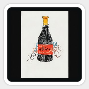 Bottle of wine Sticker